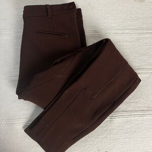 Votre Nom Paris Equestrian Riding Pants Breeches Brown FR 44 Stretch